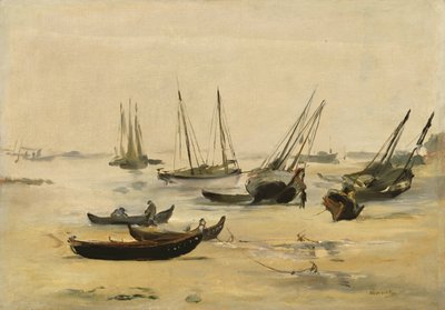 Playa, marea baja c.1873 de Édouard Manet